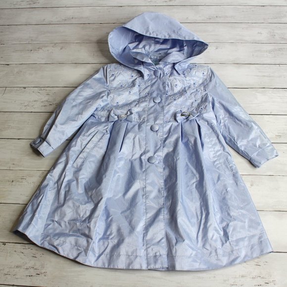 Rothschild Vintage Girls Dress Jacket Size 2T Periwinkle Blue Embroidered - Picture 3 of 7